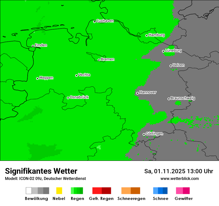 Modellkarten Signifikantes Wetter