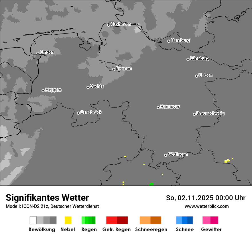 Modellkarten Signifikantes Wetter