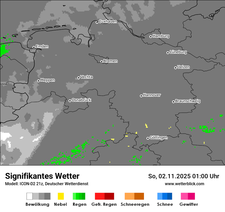 Modellkarten Signifikantes Wetter