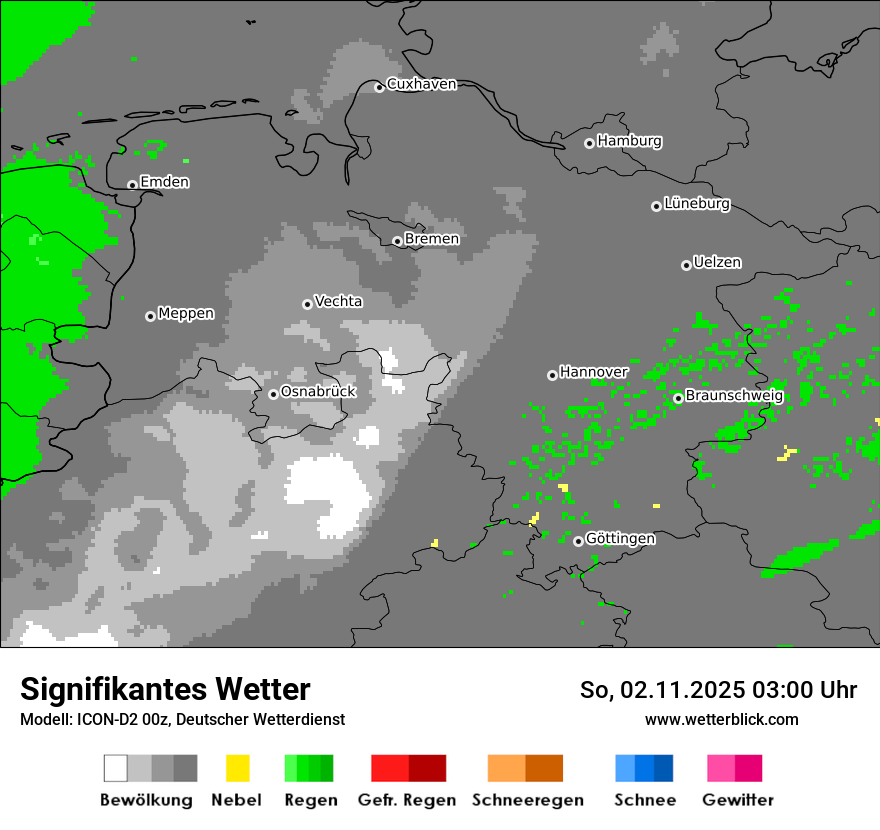 Modellkarten Signifikantes Wetter