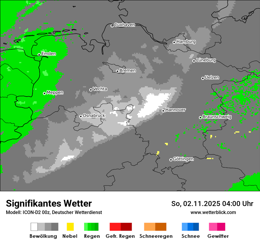Modellkarten Signifikantes Wetter