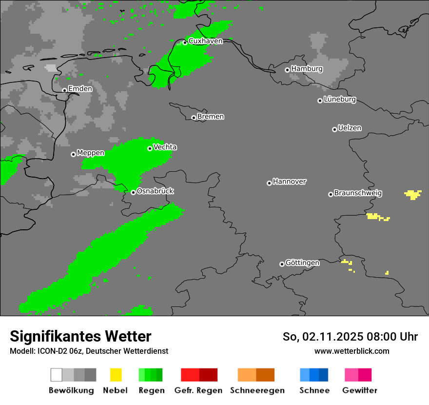 Modellkarten Signifikantes Wetter