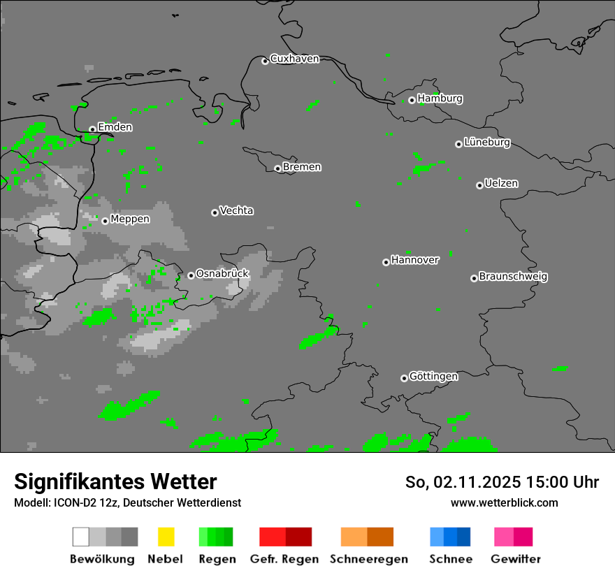 Modellkarten Signifikantes Wetter
