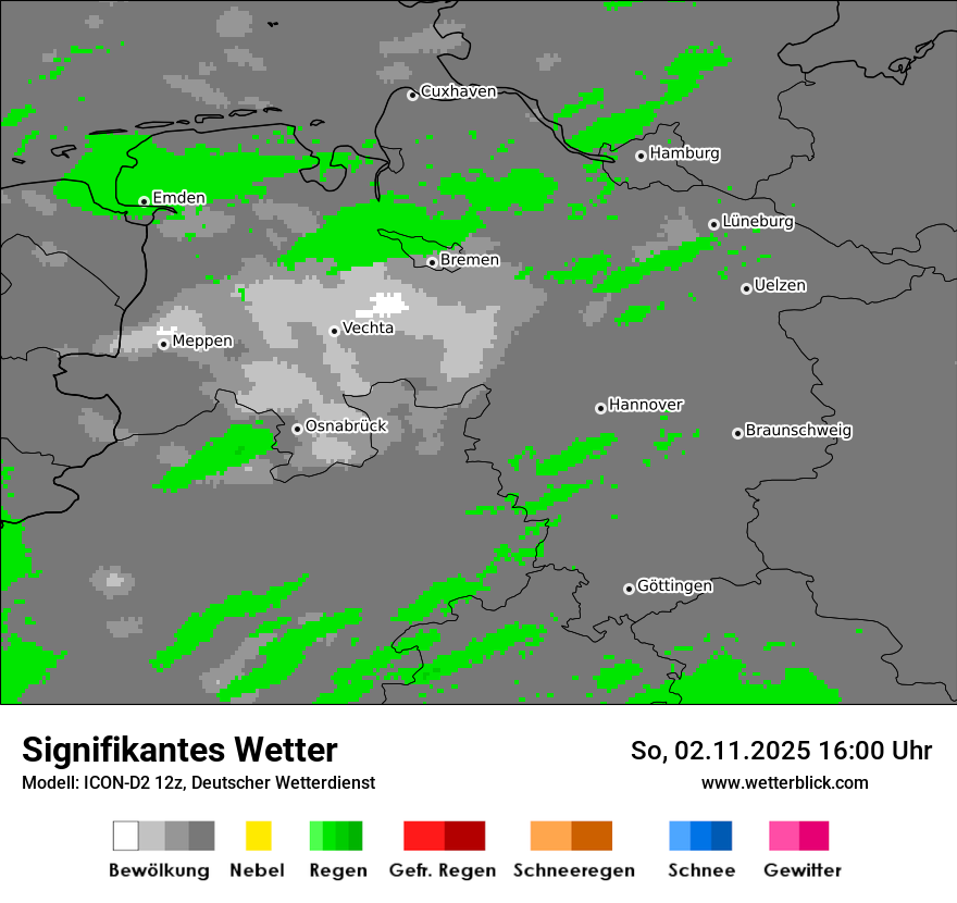 Modellkarten Signifikantes Wetter