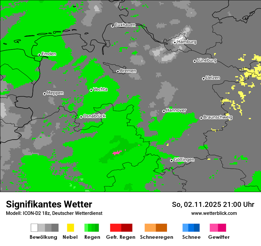 Modellkarten Signifikantes Wetter