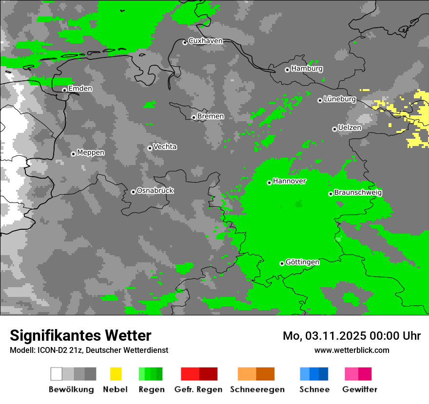 Modellkarten Signifikantes Wetter