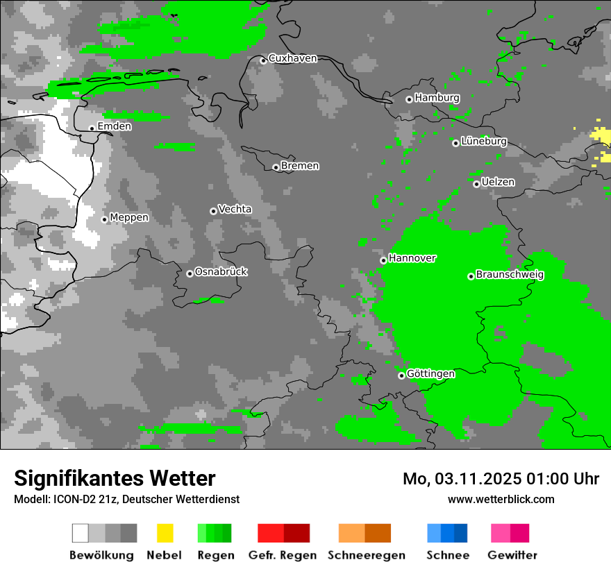 Modellkarten Signifikantes Wetter