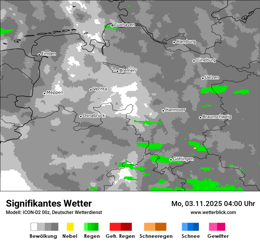Modellkarten Signifikantes Wetter