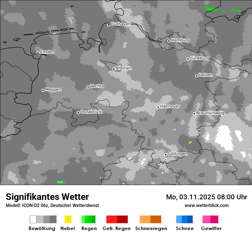 Modellkarten Signifikantes Wetter