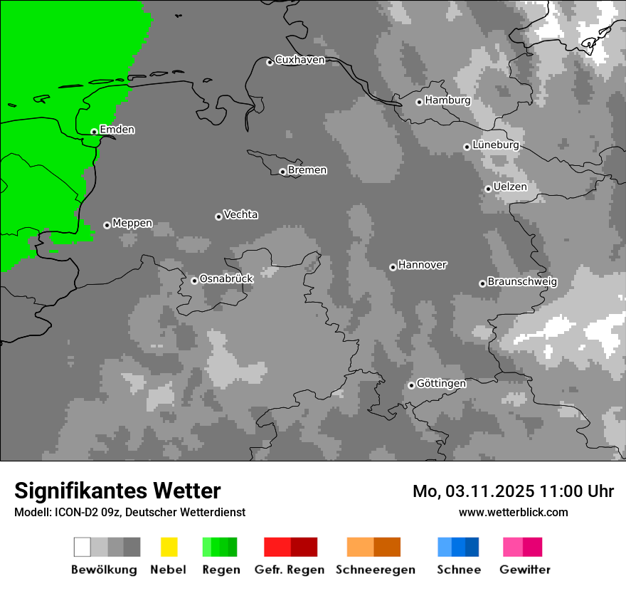 Modellkarten Signifikantes Wetter