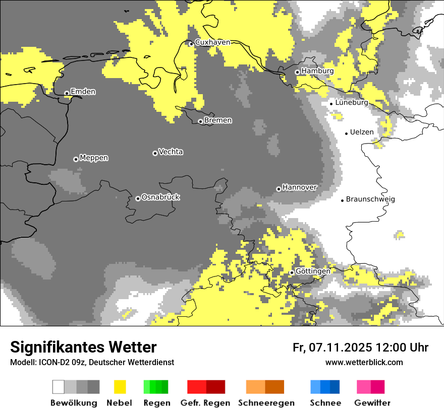 Modellkarten Signifikantes Wetter