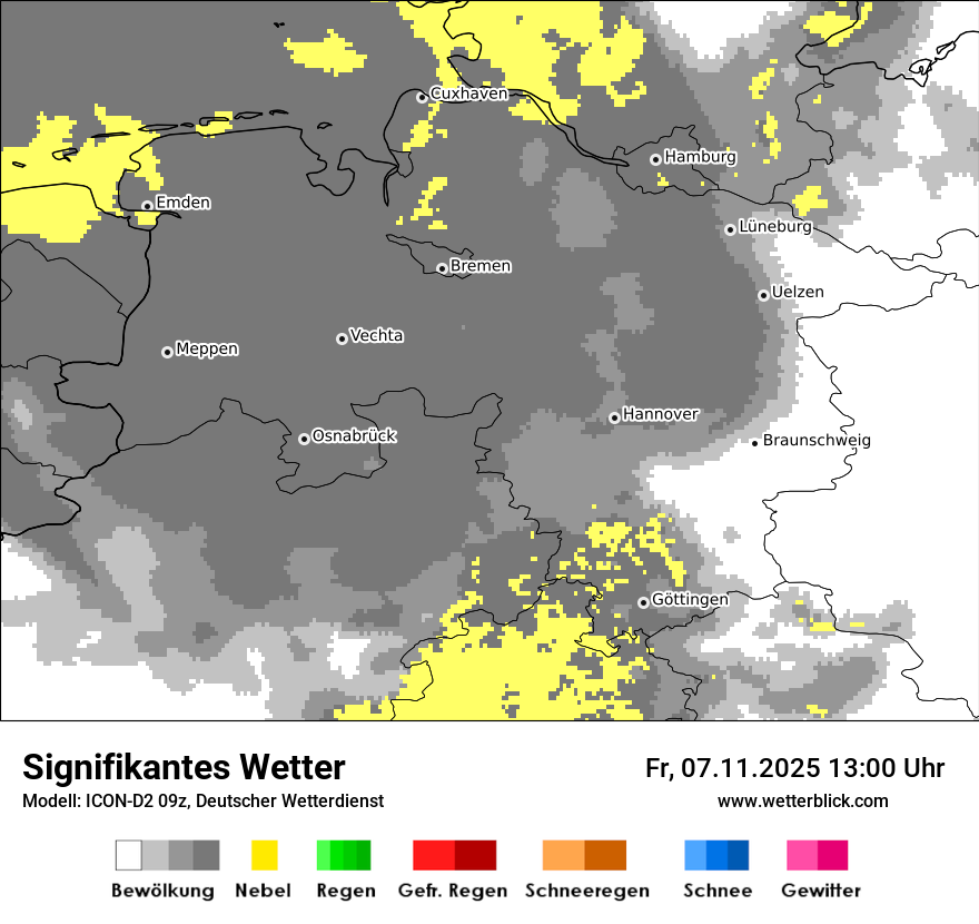 Modellkarten Signifikantes Wetter