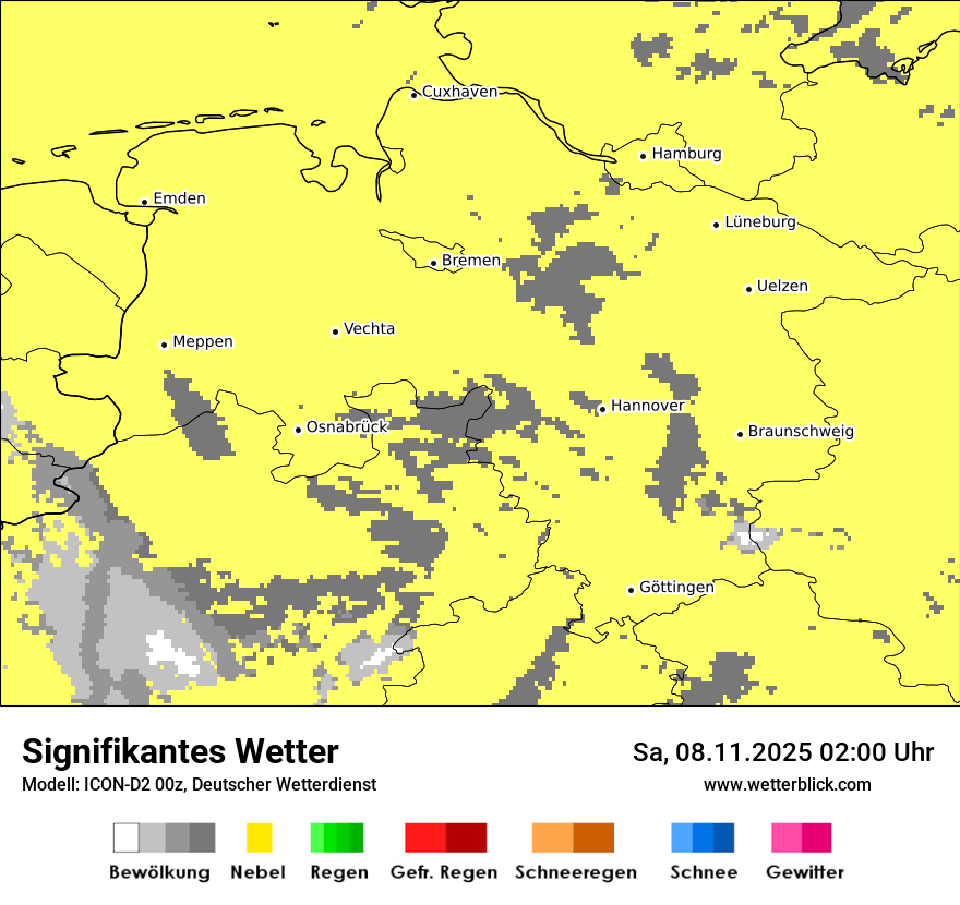 Modellkarten Signifikantes Wetter