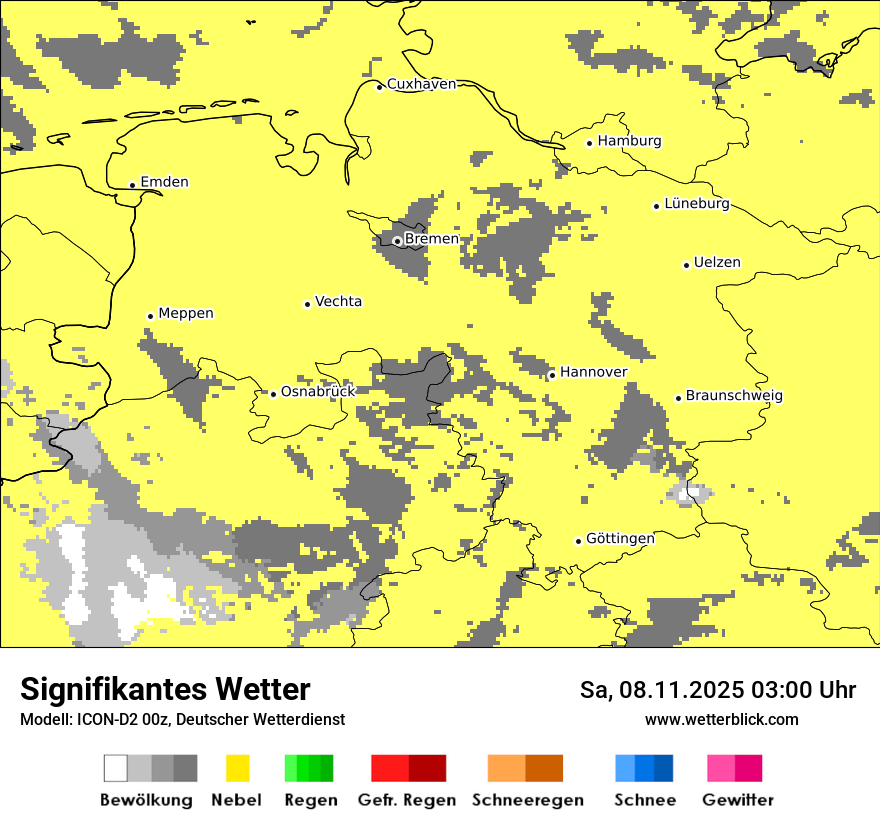 Modellkarten Signifikantes Wetter