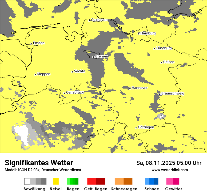 Modellkarten Signifikantes Wetter
