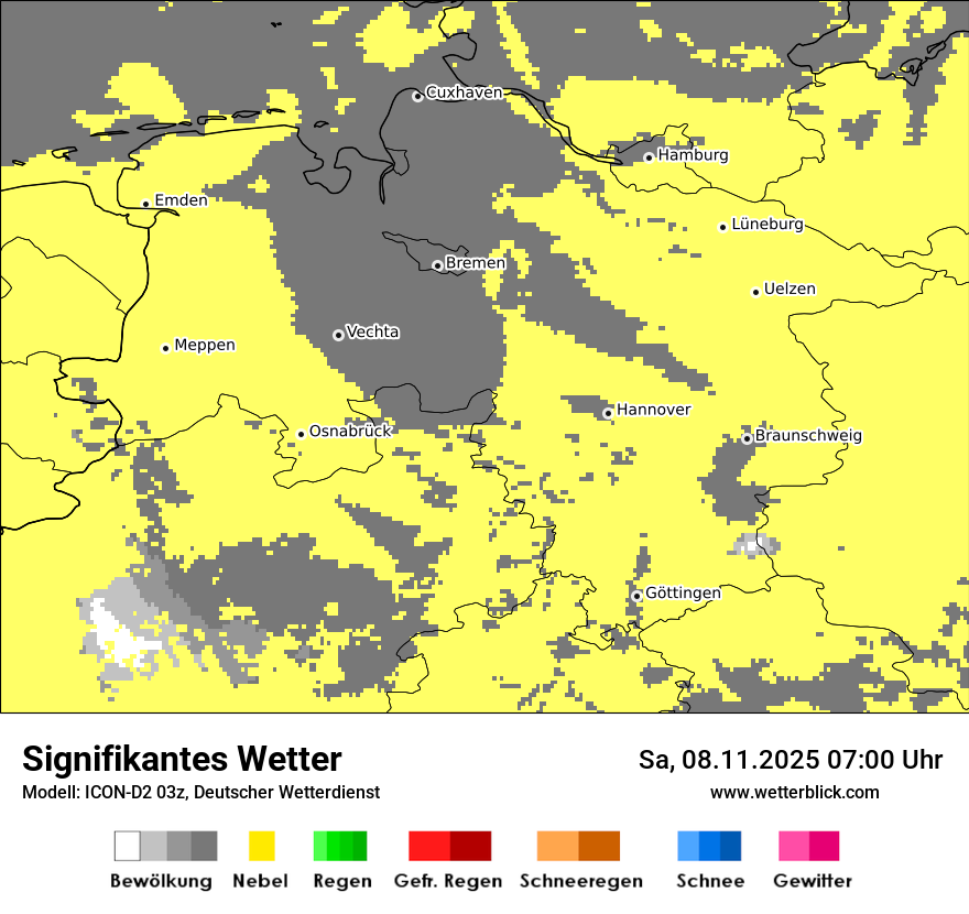 Modellkarten Signifikantes Wetter