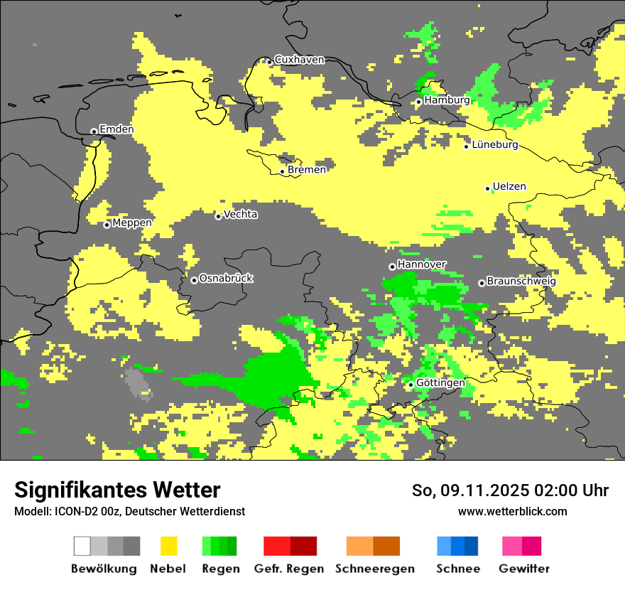 Modellkarten Signifikantes Wetter