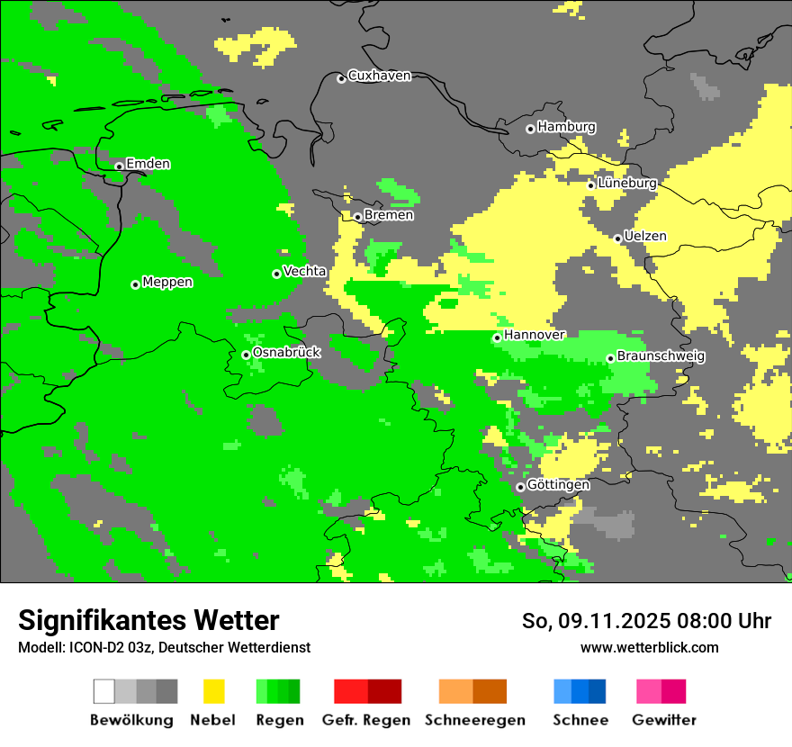 Modellkarten Signifikantes Wetter