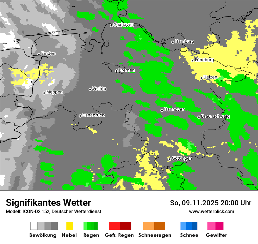 Modellkarten Signifikantes Wetter
