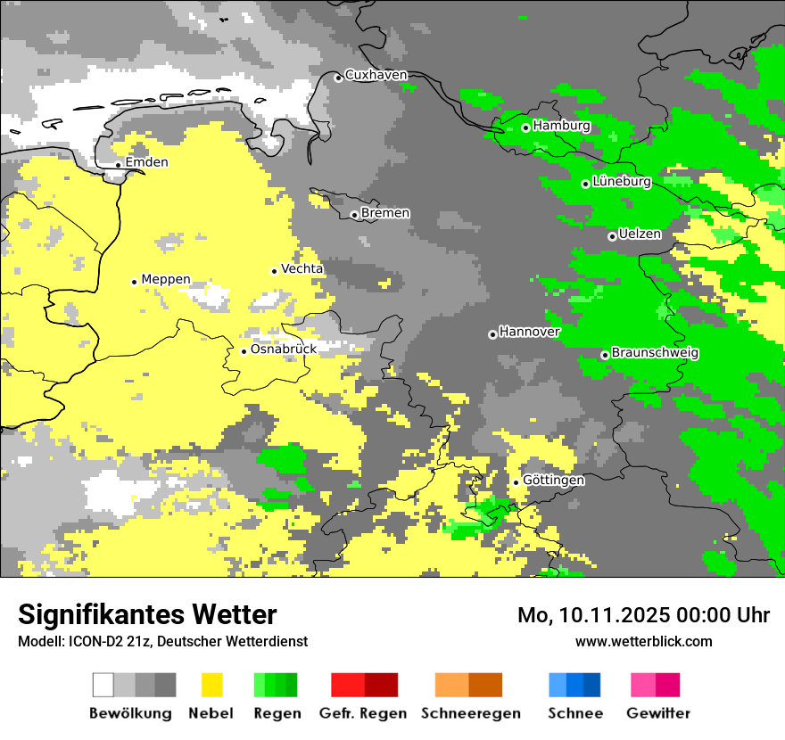 Modellkarten Signifikantes Wetter