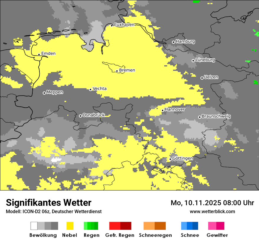 Modellkarten Signifikantes Wetter