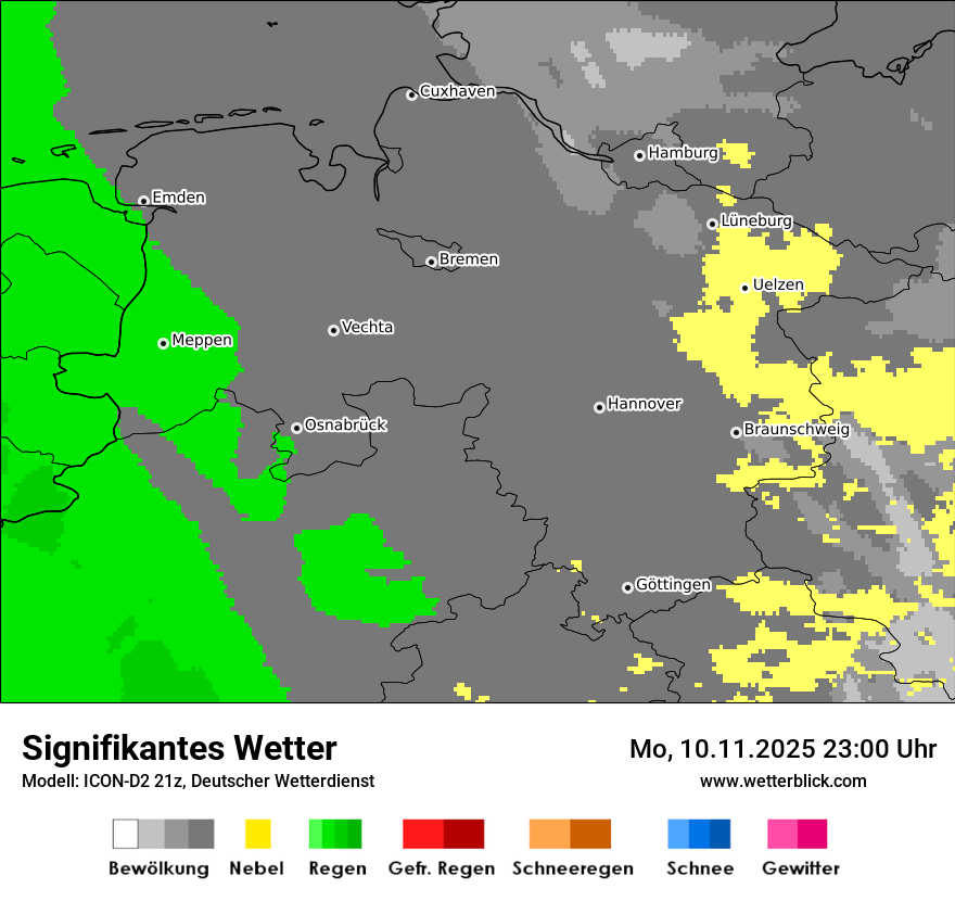 Modellkarten Signifikantes Wetter