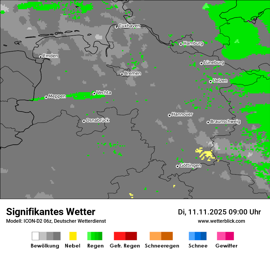 Modellkarten Signifikantes Wetter