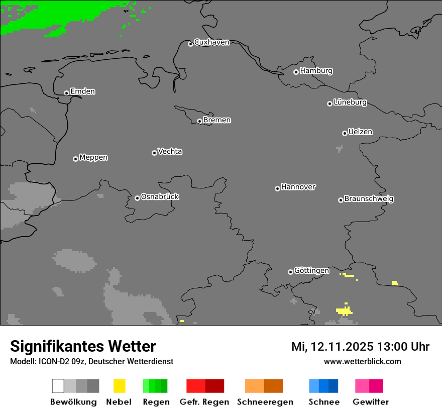 Modellkarten Signifikantes Wetter