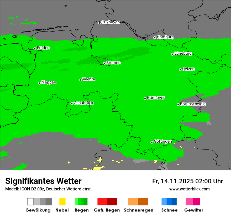 Modellkarten Signifikantes Wetter