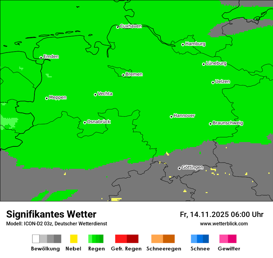 Modellkarten Signifikantes Wetter