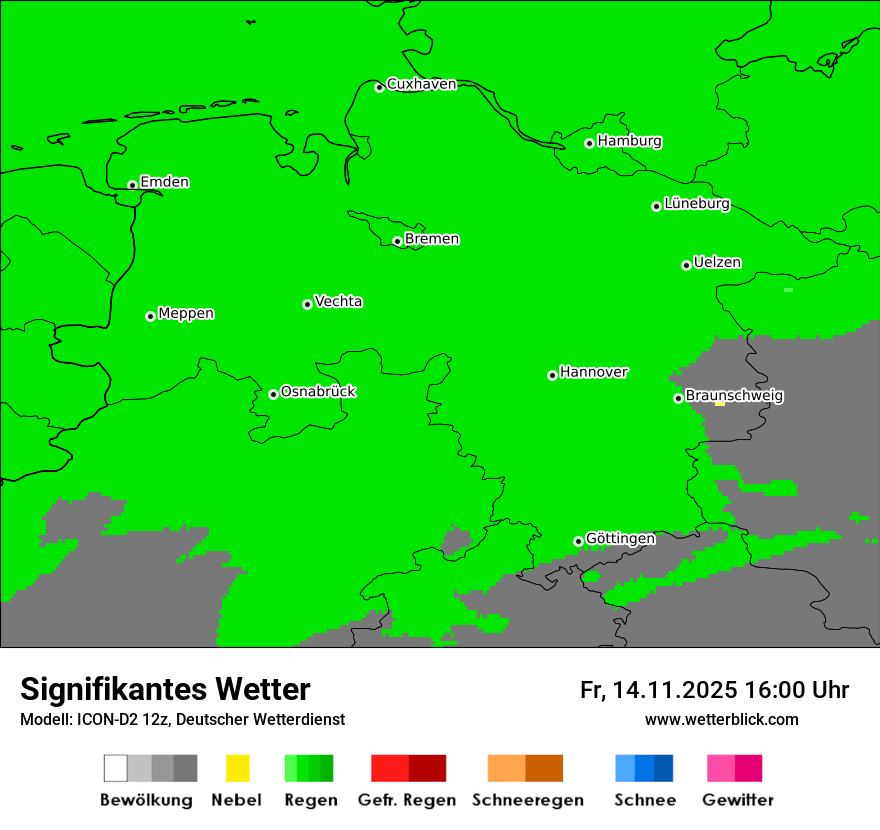 Modellkarten Signifikantes Wetter
