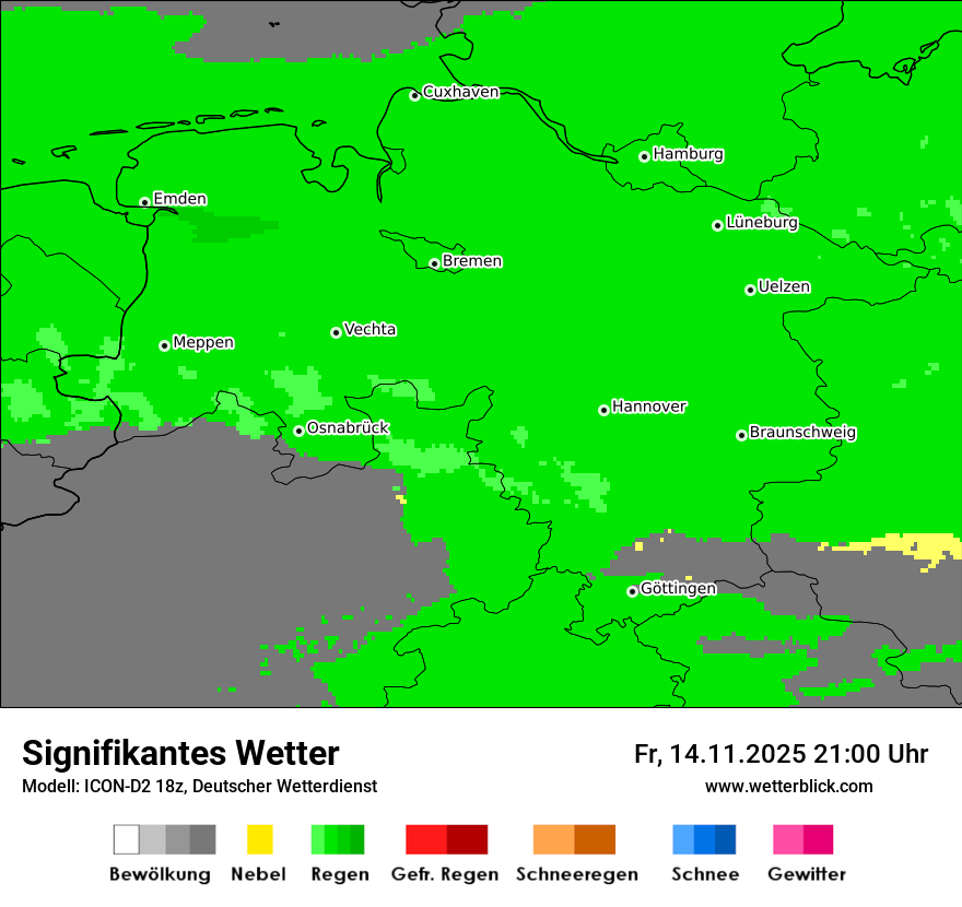 Modellkarten Signifikantes Wetter