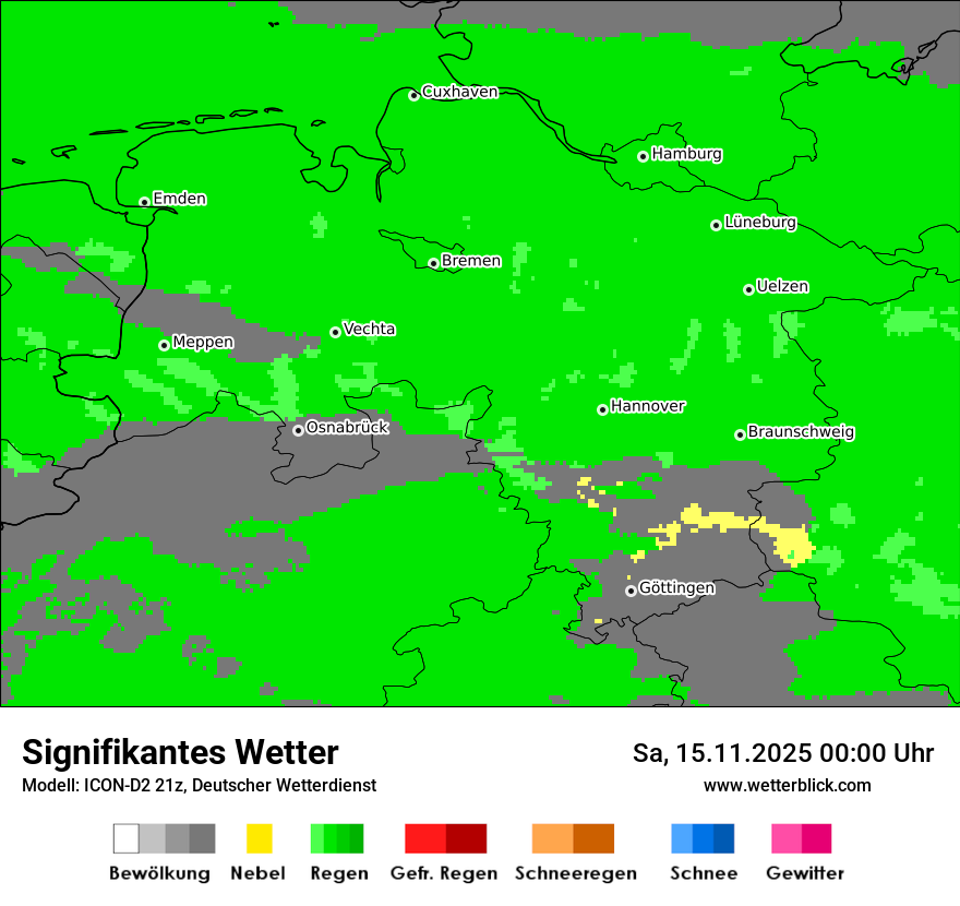 Modellkarten Signifikantes Wetter