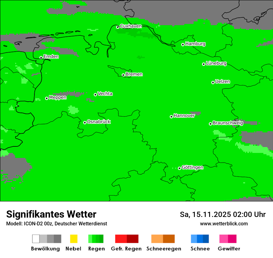 Modellkarten Signifikantes Wetter