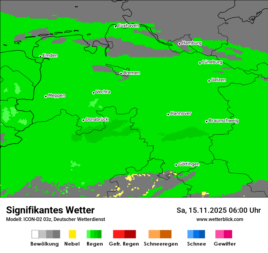 Modellkarten Signifikantes Wetter