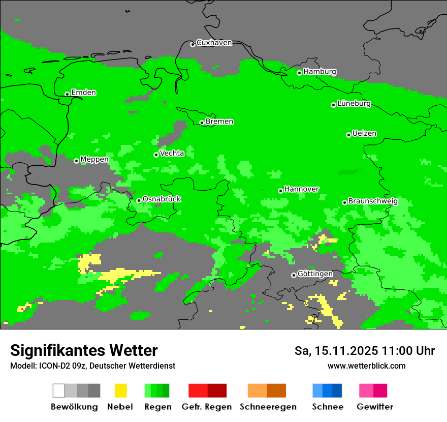 Modellkarten Signifikantes Wetter