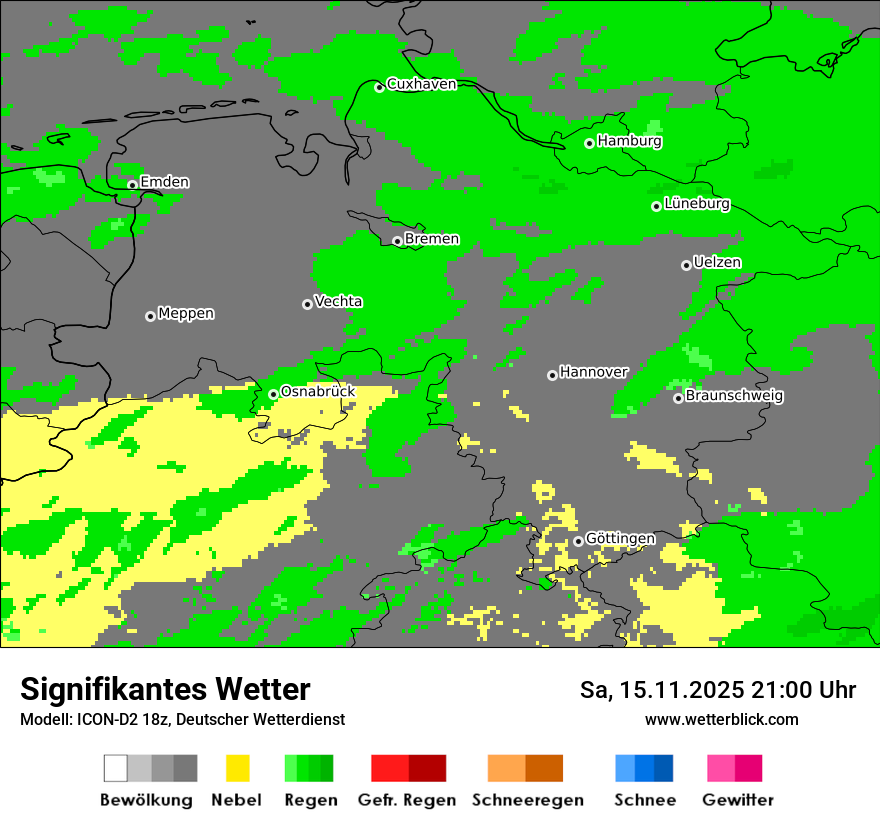 Modellkarten Signifikantes Wetter