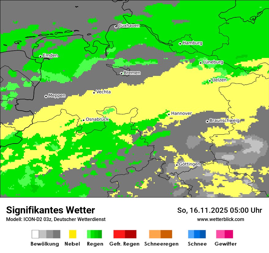 Modellkarten Signifikantes Wetter