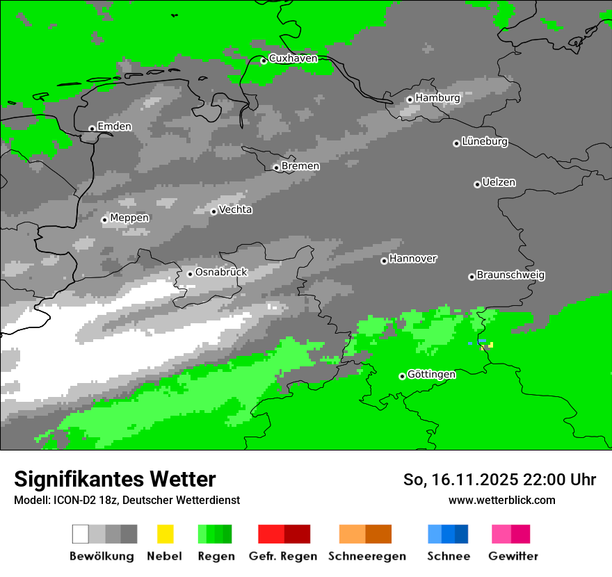 Modellkarten Signifikantes Wetter
