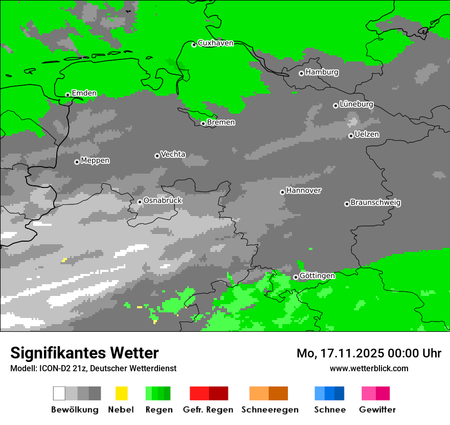 Modellkarten Signifikantes Wetter