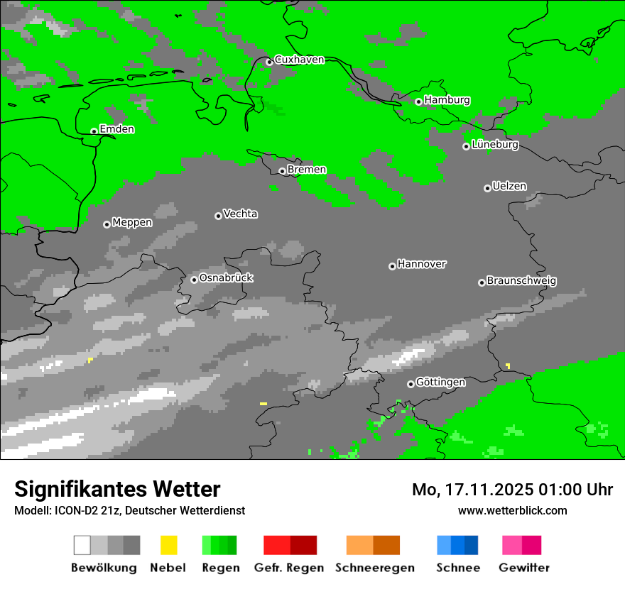 Modellkarten Signifikantes Wetter