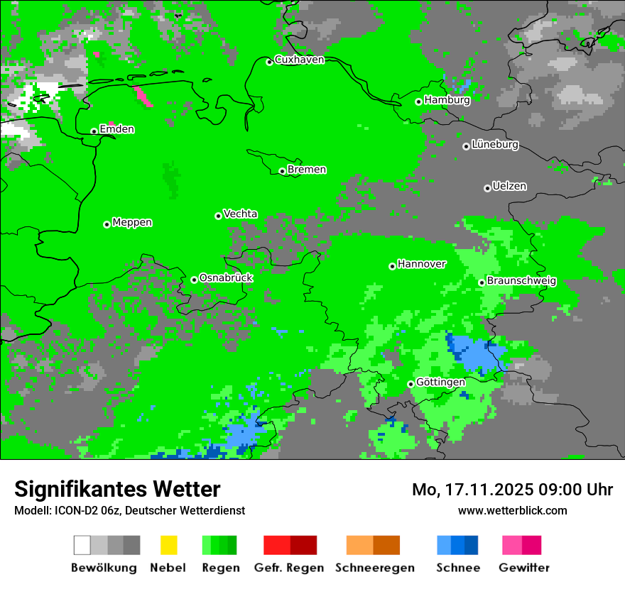 Modellkarten Signifikantes Wetter