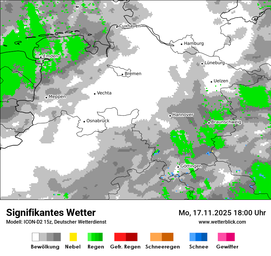 Modellkarten Signifikantes Wetter