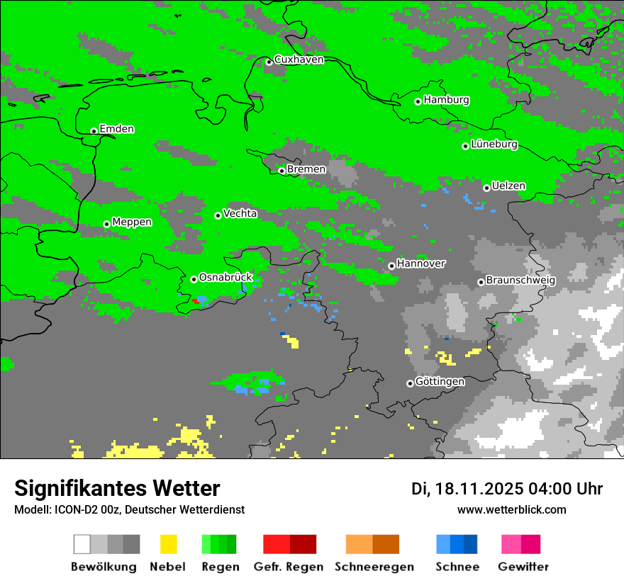 Modellkarten Signifikantes Wetter