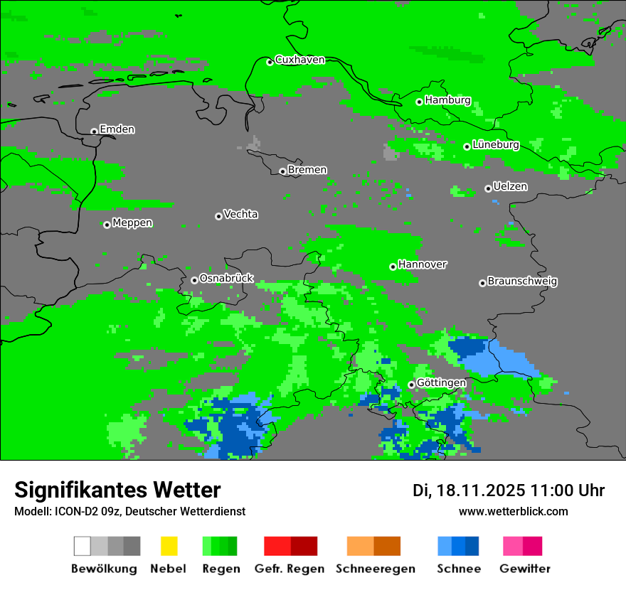 Modellkarten Signifikantes Wetter