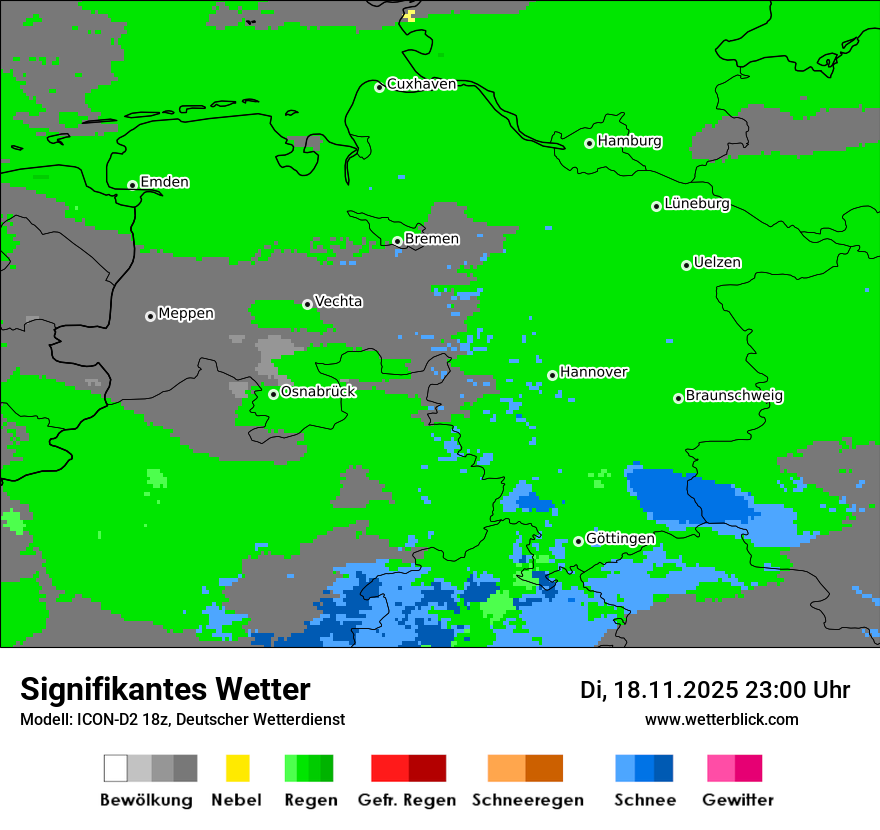 Modellkarten Signifikantes Wetter