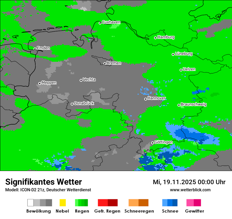 Modellkarten Signifikantes Wetter