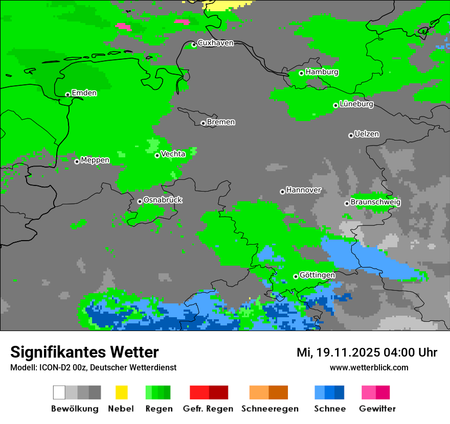 Modellkarten Signifikantes Wetter