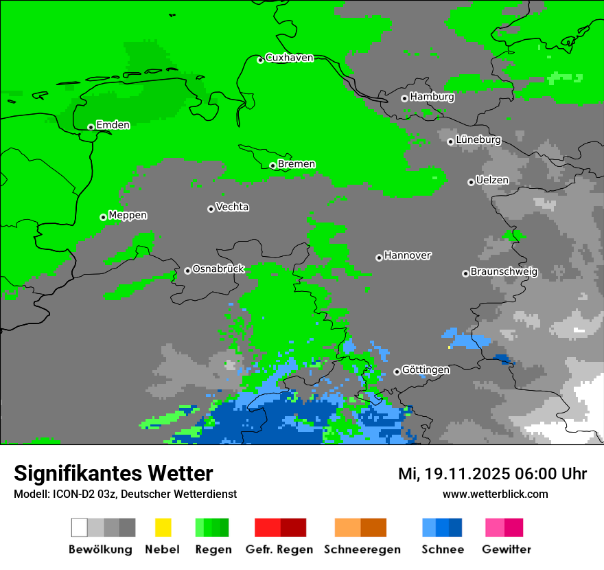 Modellkarten Signifikantes Wetter