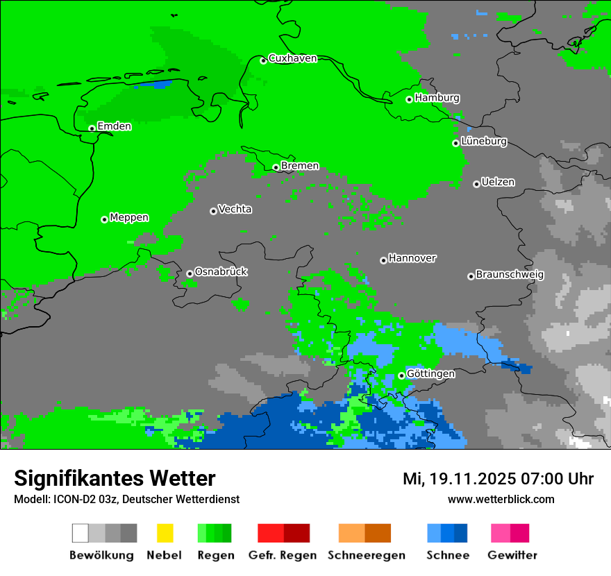 Modellkarten Signifikantes Wetter